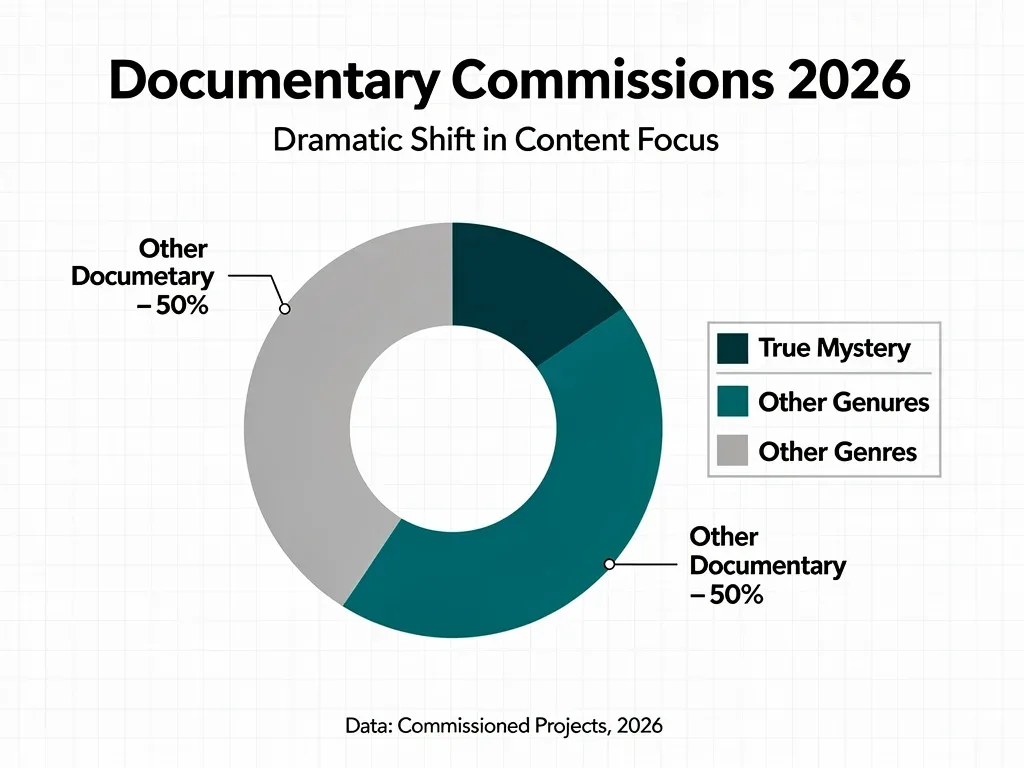 Chart showing 50% shift to true mystery documentaries