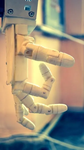 A close-up of a robotic arm performing a precise surgical procedure, with medical professionals monitoring the process on screens. This highlights AI's role in enhancing surgical accuracy and efficiency.