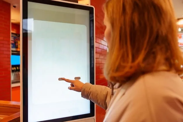 A digital display showing a checklist with boxes being ticked off next to items like