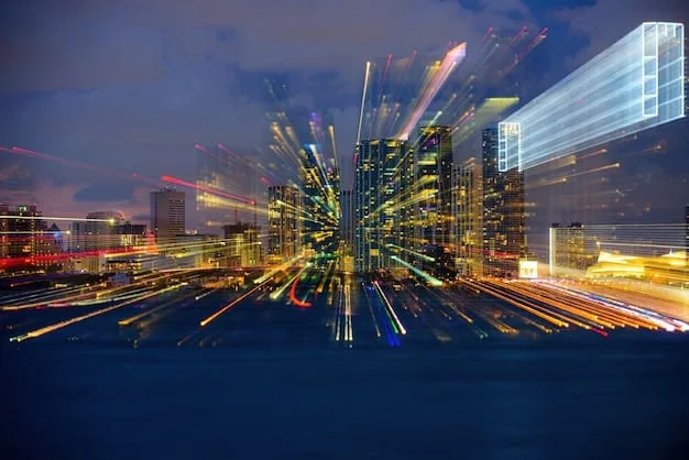 A futuristic cityscape depicting interconnected digital devices and systems powered by advanced semiconductors. The image conveys seamless integration, innovation, and the transformative potential of semiconductor technology.