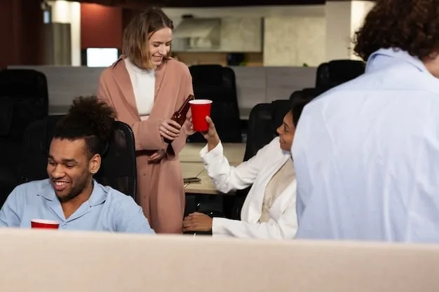 A diverse group of lobbyists meeting in a modern office, discussing strategy and compliance documents. The scene emphasizes a collaborative environment focused on ethical lobbying practices.