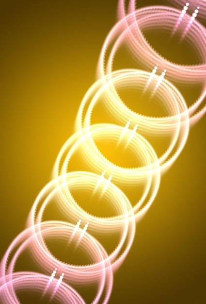 A graphical representation of a DNA strand interwoven with quantum computing symbols, illustrating the potential of quantum computing in accelerating drug discovery and personalized medicine.