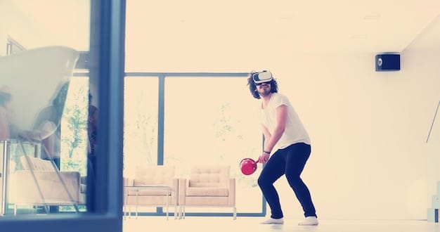 A user wearing a VR headset and interacting with a virtual storefront in the metaverse, showcasing various products, personalized shopping recommendations, and interactive product demonstrations, all within a vibrant and immersive 3D environment.