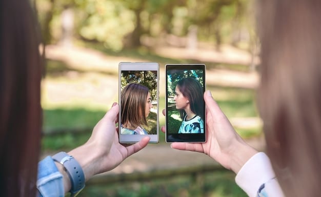 A split screen showcasing a person scrolling through Instagram Reels on one side and another demonstrating the creation of a TikTok video. The setting is a modern, minimalist apartment, highlighting the seamless integration of social media into daily life.