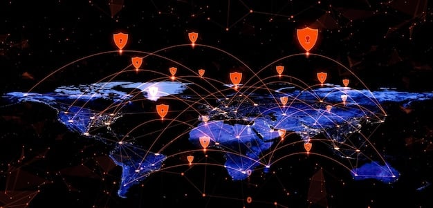 A visual representation of a global trade network, with lines connecting different countries and showing the flow of goods and services. The US is prominently featured as a central hub in this network. The image should convey the idea of international trade and economic interdependence.