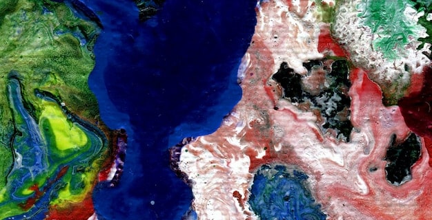A topographical map of the world, highlighting population density in various regions with different shades of color. The map also includes small icons representing food, water, and energy resources.